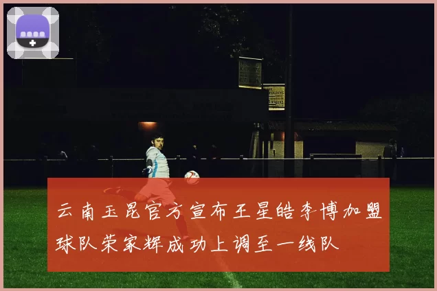 云南玉昆官方宣布王星皓李博加盟球队荣家辉成功上调至一线队
